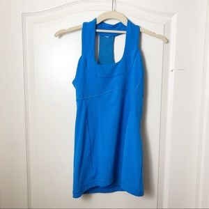 Lululemon blue scoopneck razorback tank top